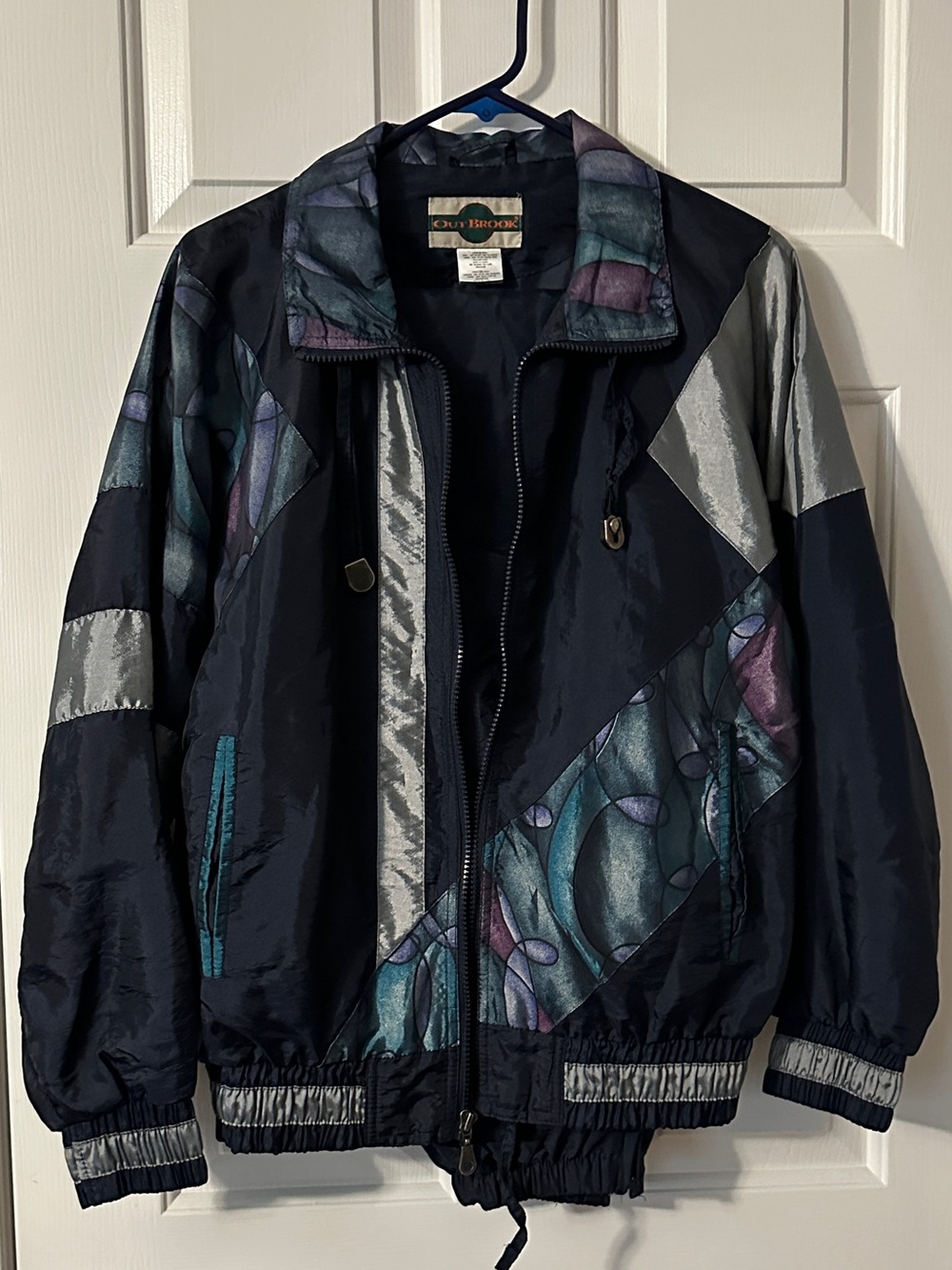 Vintage Outbrook Navy & Teal Women’s Windbreaker/Track Suit Set
